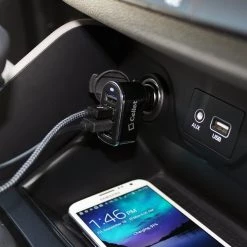 PUSB452BK - Cellet Universal 26W 5.2 Amp 4-Port Car Charger For Android And Apple Devices - Black