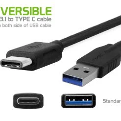 Cellet Wholesale Full Catalog DCMICRO4BK - Cellet Micro USB To USB Reversible Type-C Cable For Nexus 5X, Nexus 6P, Nokia Lumia 950/950 XL, OnePlus 2, Nokia N1, LG G5, HTC 10, Samsung Galaxy Note 7, Android Devices And More - Black