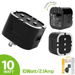 TCUSBW21BK - RUIZ By Cellet High Powered 2.1A (10W) USB Home Wall Charger - Black Full Catalog