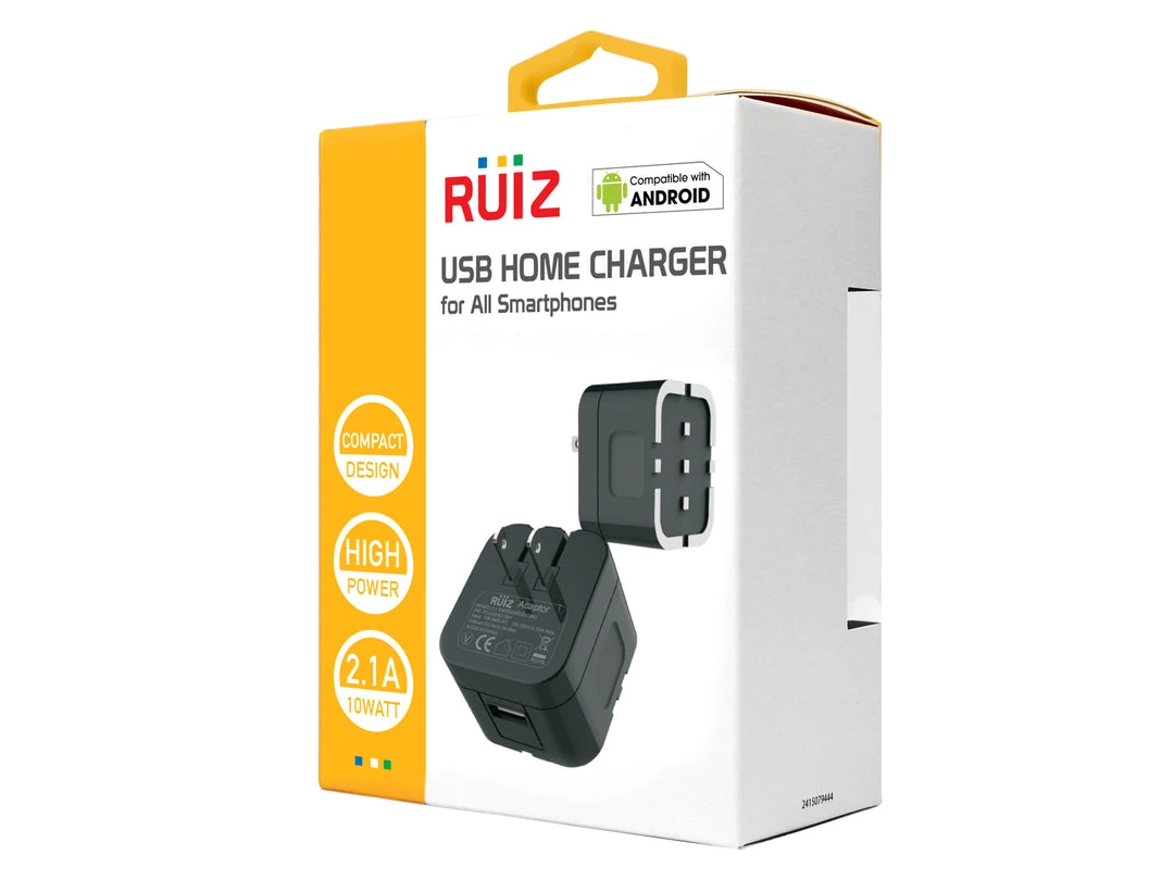 TCUSBW21BK - RUIZ By Cellet High Powered 2.1A (10W) USB Home Wall Charger - Black Full Catalog 8 TCUSBW21BK - RUIZ By Cellet High Powered 2.1A (10W) USB Home Wall Charger - Black Full Catalog