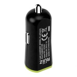 Full Catalog PUSBW21GR - RUIZ By Cellet Universal 2.1A (10W) USB Car Charger - Black/Green