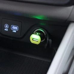 Full Catalog PUSBW21GR - RUIZ By Cellet Universal 2.1A (10W) USB Car Charger - Black/Green