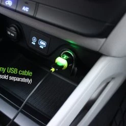 Full Catalog PUSBW21GR - RUIZ By Cellet Universal 2.1A (10W) USB Car Charger - Black/Green