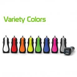 Full Catalog PUSBE21YL - Cellet Prism Rapid Charge 12W 2.4A Dual USB Car Charger For Android And Apple Devices - Yellow