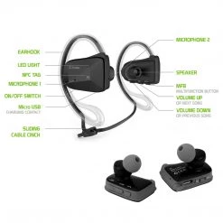 BTACTIVEBK - Cellet Sports-Fit Wireless Version V4.1 Stereo Headset With NFC Connection - Black Full Catalog