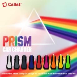 PUSBE21GR - Cellet Prism RapidCharge 12W 2.4A Dual USB Car Charger For Android And Apple Devices - Green Full Catalog