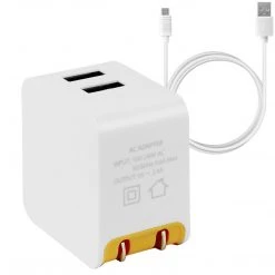 Full Catalog TCMICNKOR - Cellet Universal High Powered 12W/2.4A Dual USB Home Charger (4 Ft. Micro USB Cable Included) - Orange