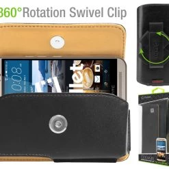 NOBLEHA - Cellet Noble Premium Leather Case With Fixed Heavy Duty 360 Degree Swivel Clip For IPhone 8/7/6s/6, Samsung Galaxy S6/S7, HTC M8,M9 And Similar Size Full Catalog