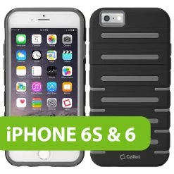 CCIPH6SQ1BK - Cellet DuoPro Armor Case For Apple IPhone 6s / 6 - Black/Gray