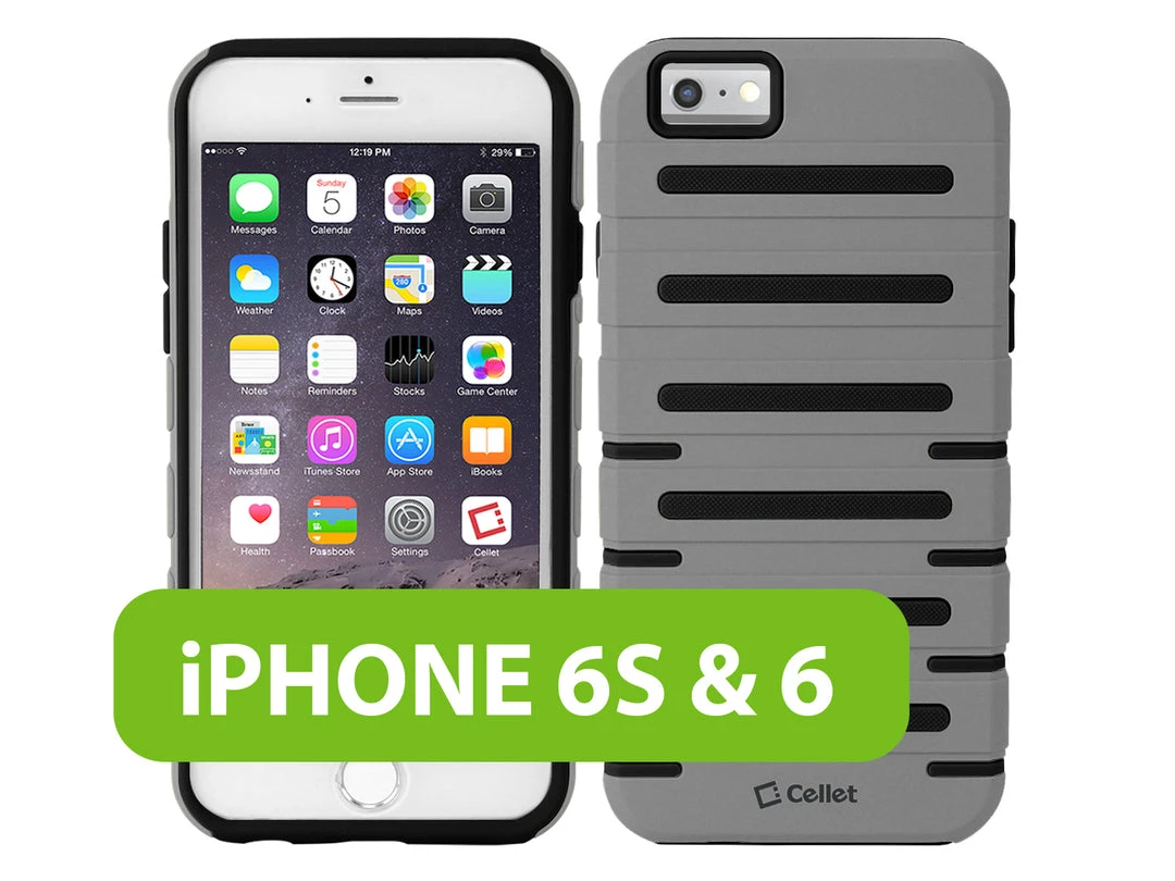 CCIPH6SQ1GY - Cellet DuoPro Armor Case For Apple IPhone 6s / 6 - Gray/Black 1 CCIPH6SQ1GY - Cellet DuoPro Armor Case For Apple IPhone 6s / 6 - Gray/Black