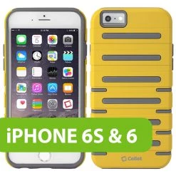 Full Catalog CCIPH6SQ1YW - Cellet DuoPro Armor Case For Apple IPhone 6s / 6 - Yellow/Gray