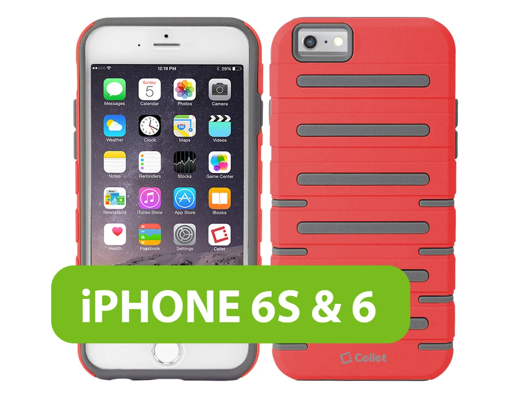 CCIPH6SQ1RD - Cellet DuoPro Armor Case For Apple IPhone 6s / 6 - Red/Gray 1 CCIPH6SQ1RD - Cellet DuoPro Armor Case For Apple IPhone 6s / 6 - Red/Gray