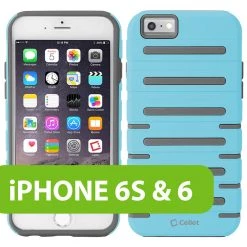 CCIPH6SQ1BL - Cellet DuoPro Armor Case For Apple IPhone 6s / 6 - Light Blue/Gray Full Catalog