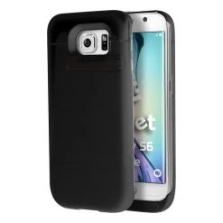 Full Catalog BSAMS6EBK - Cellet 3200mAh Rechargeable External Battery Case For Samsung Galaxy S6 Edge - Black