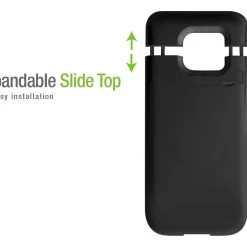 Full Catalog BSAMS6EBK - Cellet 3200mAh Rechargeable External Battery Case For Samsung Galaxy S6 Edge - Black