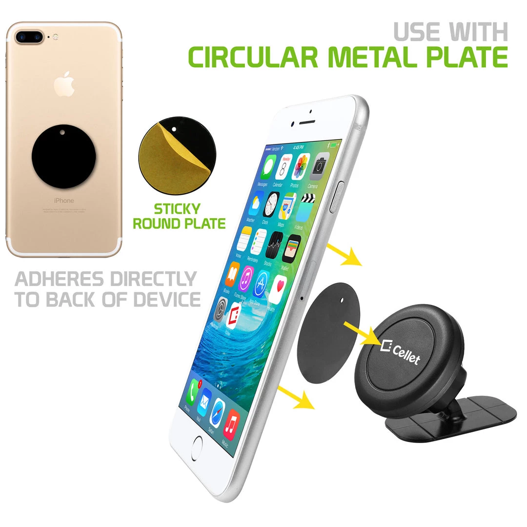 Cellet CLCMETALP - Replacement Round Metal Plate For Magnetic Phone Holders (Round Metal Plate Only) 1 Cellet CLCMETALP - Replacement Round Metal Plate For Magnetic Phone Holders (Round Metal Plate Only)