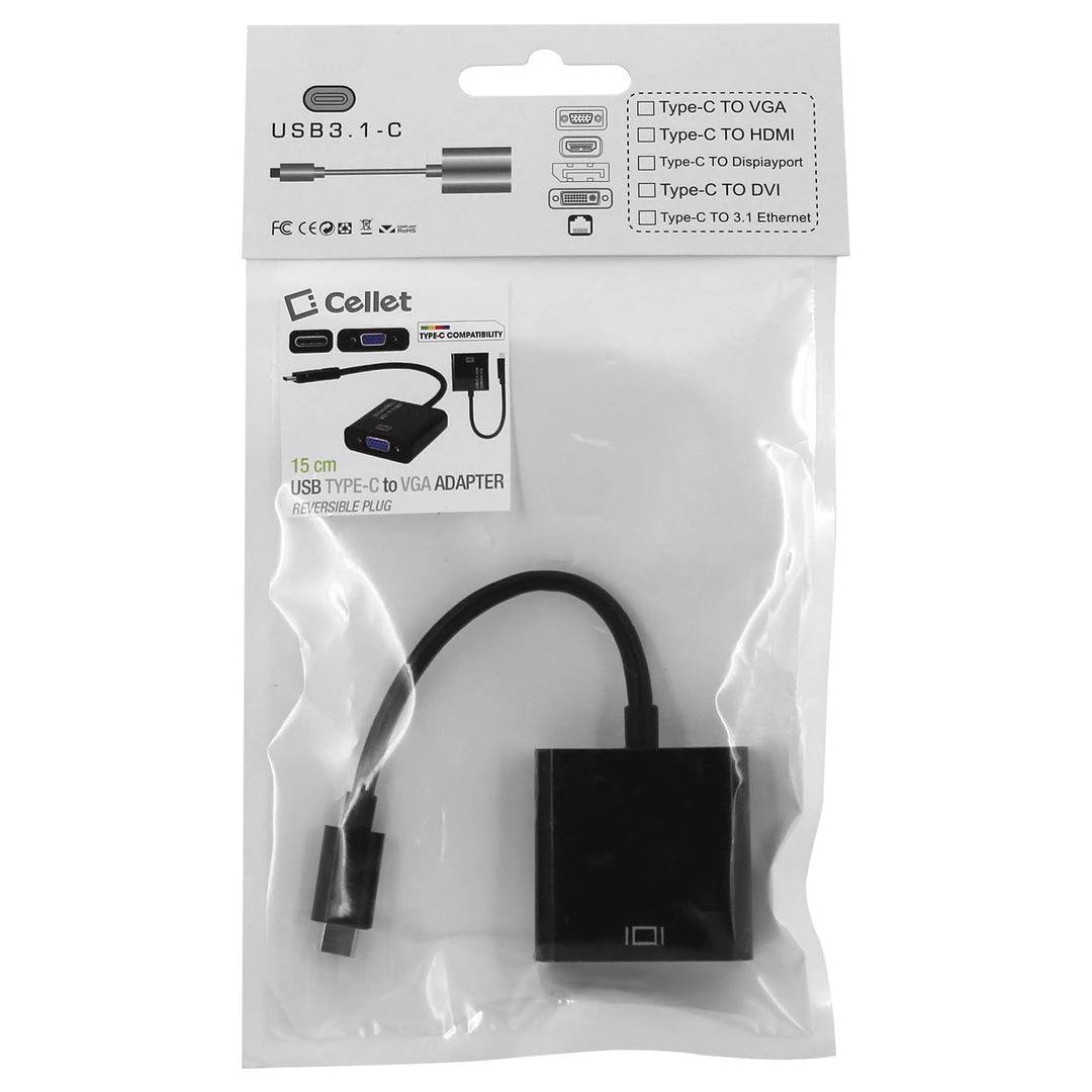 Cellet Full Catalog DCVGA - USB-C To VGA Adapter 6 Cellet Full Catalog DCVGA - USB-C To VGA Adapter