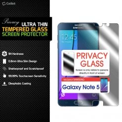 SYSAMN5 - Cellet Premium Tempered Privacy Glass Screen Protector For Samsung Galaxy Note 5 (0.8mm) Full Catalog