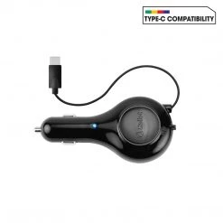 Full Catalog PUSBC30R - Cellet 3A / 15W USB Type-C Retractable Car Charger For LG G5, Nexus 5X, Nexus 6P, Nokia Lumia 950/950 XL, OnePlus 2, Samsung Galaxy Note 7