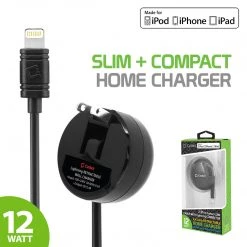 Full Catalog TCAPP8R24 - IPhone Charger, Cellet High Power 2.4A /12W Apple MFI Certified Retractable Lightning Home Charger For IPad, IPhone, IPad