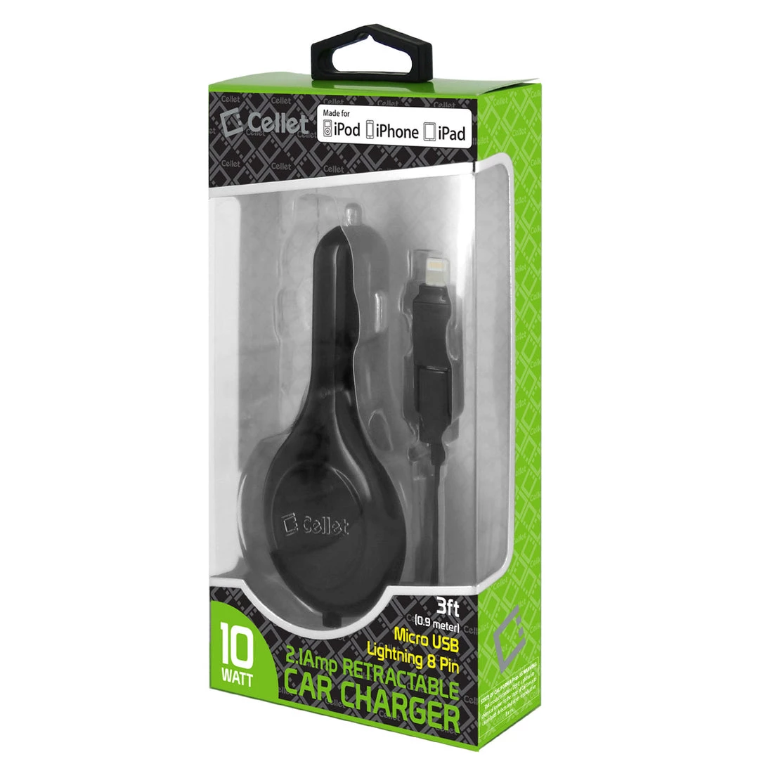 GoCellet PAPP8R21M- 2 In 1 Micro USB And Lightning USB Retractable Car Charger 11 GoCellet PAPP8R21M- 2 In 1 Micro USB And Lightning USB Retractable Car Charger