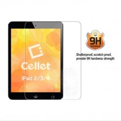 Cellet SGIPHIPAD234 - IPad Screen, IPad 2/3/4 Tempered Glass Screen Protector Premium Tempered 9H Glass Screen Protector For IPad 2/3/4