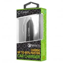 GoCellet PQC30BK - Quick Charge 3.0 Car Charger, Ultra-Compact USB Car Charger With Quick Charge 3.0 For Smartphones And Tablets (Compatible To QC 1.0 & QC 2.0 Devices) - Black Full Catalog