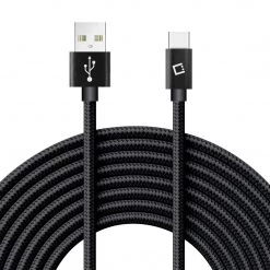 Cellet Wholesale DCA620BK - Type-C Cable, Cellet 6ft (1.8m) Heavy Duty Nylon Braided USB-A To USB-C For HTC 10, LG G5, Nexus 5X/6P, LG V20, Samsung Galaxy Note 7 - Black Full Catalog