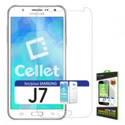 SGSAMJ7 - Samsung J7 Protector, Premium Ultra-Thin Tempered Glass Screen Protector For Samsung J7 (0.3mm) By Cellet Full Catalog