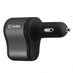 PUSBDC3ABK - Cellet 3 In 1 Car Charger With 2 USB Ports And 1 Car Socket Lighter Adapter - Black/Space Gray Full Catalog
