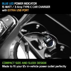 PUSBC32 - Cellet High Powered 3 Amp / 15 Watt Type-C USB Car Charger With Extra USB Port & Attached 6ft Coiled Cable Full Catalog 11 PUSBC32 - Cellet High Powered 3 Amp / 15 Watt Type-C USB Car Charger With Extra USB Port & Attached 6ft Coiled Cable Full Catalog