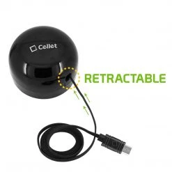 TCMICROR24 - Cellet High Powered 2.4A/12W Retractable Micro USB Home Charger For Android Devices