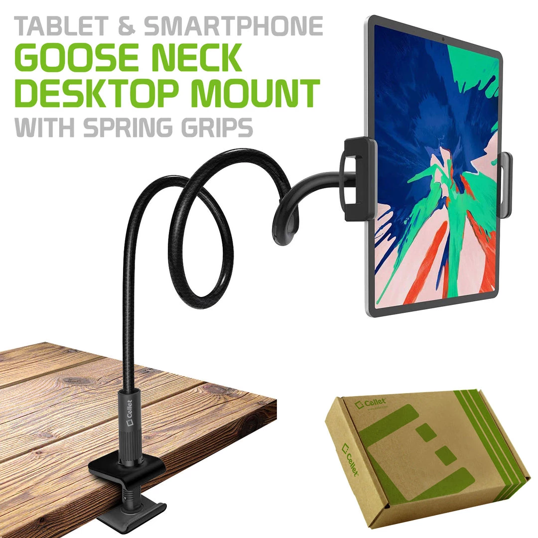 PHX100 - IPad/Tablet Holder, Cellet Gooseneck Tablet & Smartphone Desktop Mount With Spring Grips (Fits Devices 4.75-9 Inches) Full Catalog 9 PHX100 - IPad/Tablet Holder, Cellet Gooseneck Tablet & Smartphone Desktop Mount With Spring Grips (Fits Devices 4.75-9 Inches) Full Catalog