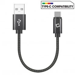 DCA4IN - Type C Cable, Cellet 4 In. Premium Nylon Braided Fast Charging Type C Cable