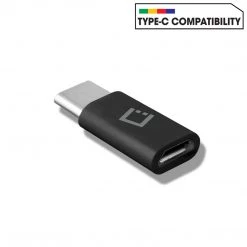Full Catalog CNMICCBK - Cellet Micro USB To USB-C Adapter Converter Connector - Black