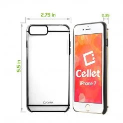 Cellet CCIPH7BK - PC+TPU BLACK CLEAR CASE IPHONE SE 2020 / 8 / 7