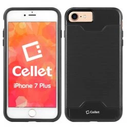 Cellet CCIPH7P1BK - IPhone 7/ 8 Plus 2-Layer Case With Built-In Card Slot - Black Full Catalog