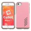Cellet Full Catalog CCIPH75PK - IPhone SE 2020 / 8 / 7 Dual Layer Anti-Slip Aviator Series Heavy Duty Phone Case - Pink/ Gray
