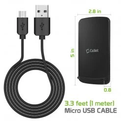 QI300BK - Wireless Charging Pad, Cellet Adjustable Dual Coil Wireless Charging Stand For All Wireless (Qi) Enabled Devices - Black