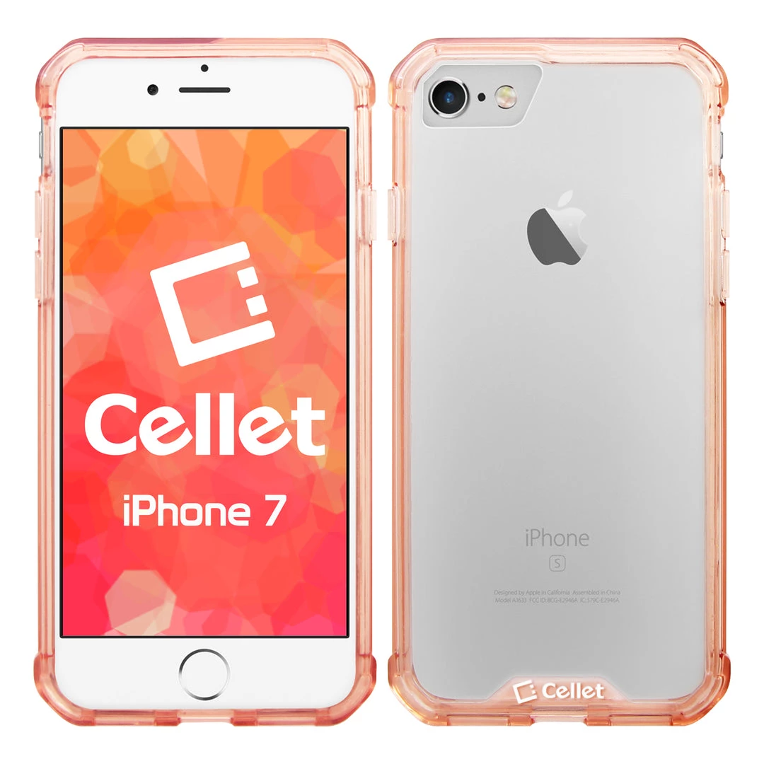 Cellet Full Catalog CCIPH76PK - IPhone SE 2020 / 8 / 7 Heavy Duty HD Clear Ultra Slim Hybrid Phone Case - Clear/ Pink 1 Cellet Full Catalog CCIPH76PK - IPhone SE 2020 / 8 / 7 Heavy Duty HD Clear Ultra Slim Hybrid Phone Case - Clear/ Pink