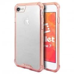 Cellet Full Catalog CCIPH76PK - IPhone SE 2020 / 8 / 7 Heavy Duty HD Clear Ultra Slim Hybrid Phone Case - Clear/ Pink