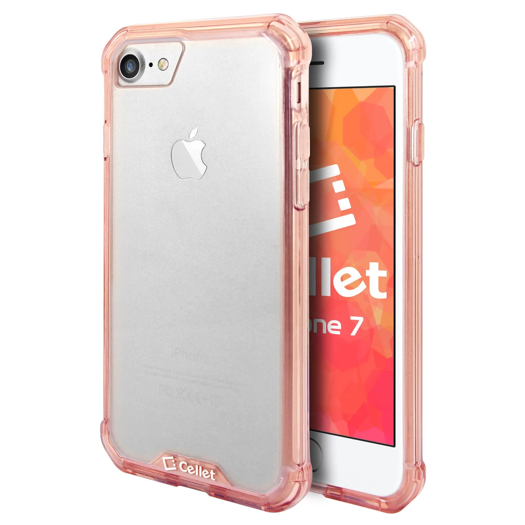 Cellet Full Catalog CCIPH76PK - IPhone SE 2020 / 8 / 7 Heavy Duty HD Clear Ultra Slim Hybrid Phone Case - Clear/ Pink 2 Cellet Full Catalog CCIPH76PK - IPhone SE 2020 / 8 / 7 Heavy Duty HD Clear Ultra Slim Hybrid Phone Case - Clear/ Pink