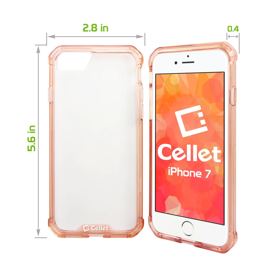 Cellet Full Catalog CCIPH76PK - IPhone SE 2020 / 8 / 7 Heavy Duty HD Clear Ultra Slim Hybrid Phone Case - Clear/ Pink 4 Cellet Full Catalog CCIPH76PK - IPhone SE 2020 / 8 / 7 Heavy Duty HD Clear Ultra Slim Hybrid Phone Case - Clear/ Pink