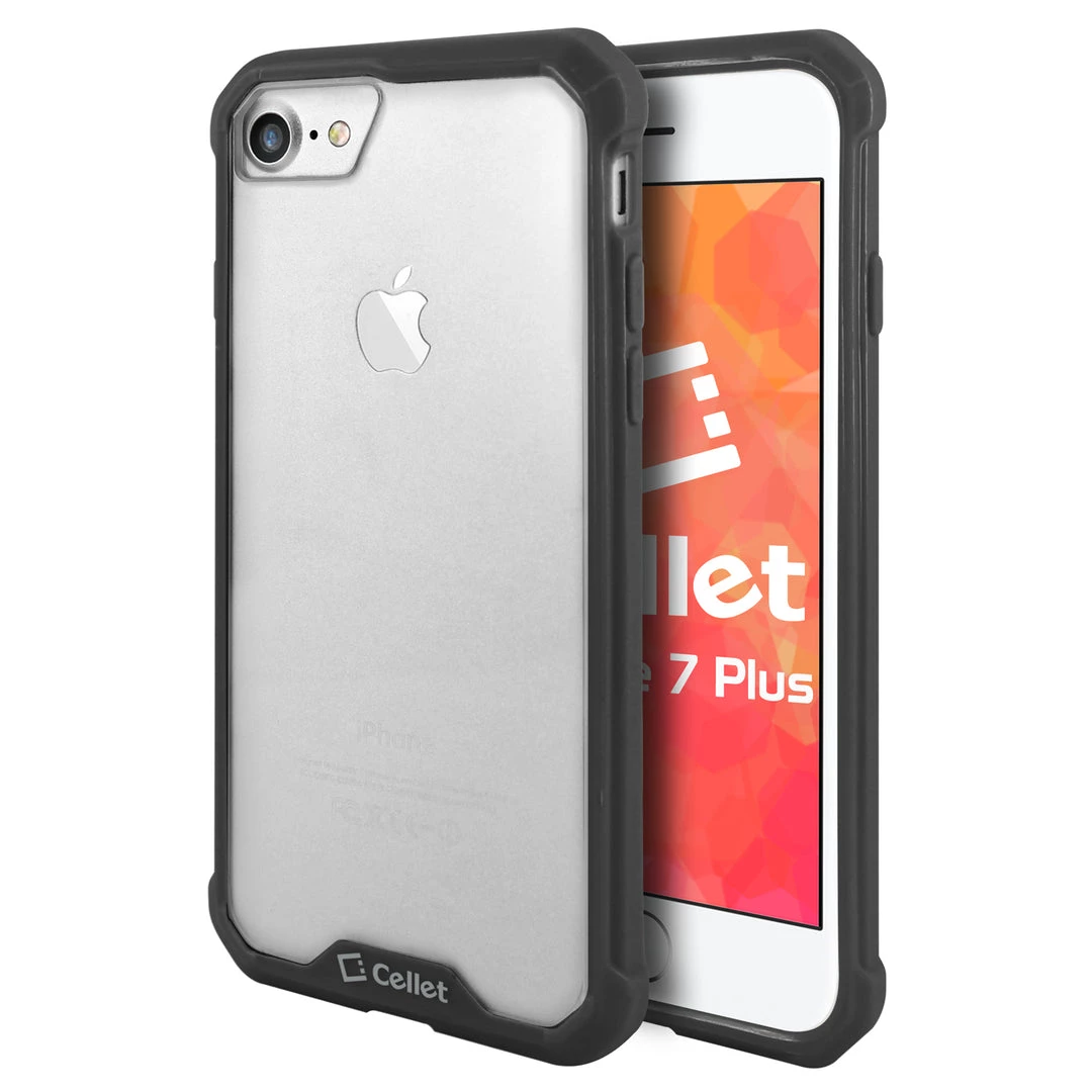 Cellet Full Catalog CCIPH7P6BK - IPhone 7/ 8 Plus Heavy Duty HD Clear Ultra Slim Hybrid Phone Case - Black/Clear 1 Cellet Full Catalog CCIPH7P6BK - IPhone 7/ 8 Plus Heavy Duty HD Clear Ultra Slim Hybrid Phone Case - Black/Clear