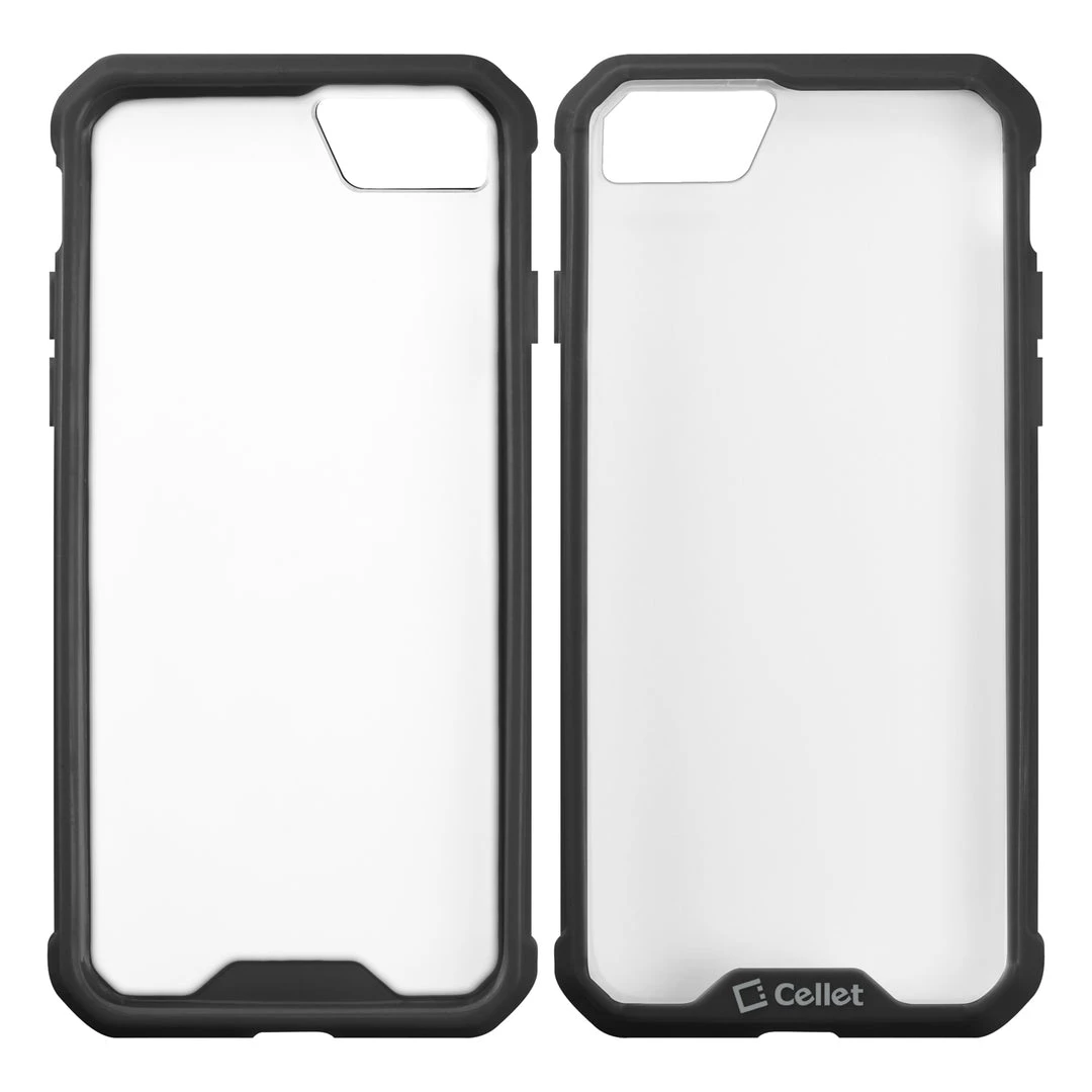 Cellet Full Catalog CCIPH7P6BK - IPhone 7/ 8 Plus Heavy Duty HD Clear Ultra Slim Hybrid Phone Case - Black/Clear 2 Cellet Full Catalog CCIPH7P6BK - IPhone 7/ 8 Plus Heavy Duty HD Clear Ultra Slim Hybrid Phone Case - Black/Clear