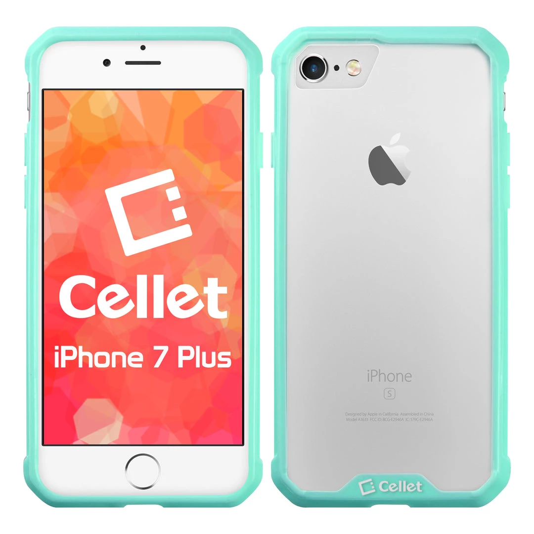 Cellet Full Catalog CCIPH7P6GR - IPhone 7/ 8 Plus Heavy Duty HD Clear Ultra Slim Hybrid Phone Case - Green/Clear 3 Cellet Full Catalog CCIPH7P6GR - IPhone 7/ 8 Plus Heavy Duty HD Clear Ultra Slim Hybrid Phone Case - Green/Clear