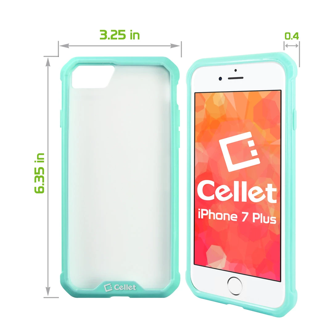Cellet Full Catalog CCIPH7P6GR - IPhone 7/ 8 Plus Heavy Duty HD Clear Ultra Slim Hybrid Phone Case - Green/Clear 5 Cellet Full Catalog CCIPH7P6GR - IPhone 7/ 8 Plus Heavy Duty HD Clear Ultra Slim Hybrid Phone Case - Green/Clear