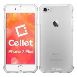 Cellet CCIPH7P6CL - IPhone 7/ 8 Plus Heavy Duty HD Clear Ultra Slim Hybrid Phone Case - Clear
