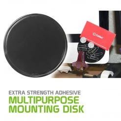 Cellet DISK2 - Extra Strength Adhesive Multipurpose 3.25in Mounting Disk For GPS, Car Phone Holders And More