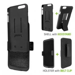 Full Catalog HLIPH7P - IPhone 8Plus, 7Plus, 6S Plus, & 6Plus Case, Cellet Shell Holster Kickstand Case With Spring Belt Clip For Apple IPhone 8Plus, 7Plus, 6S Plus, & 6Plus